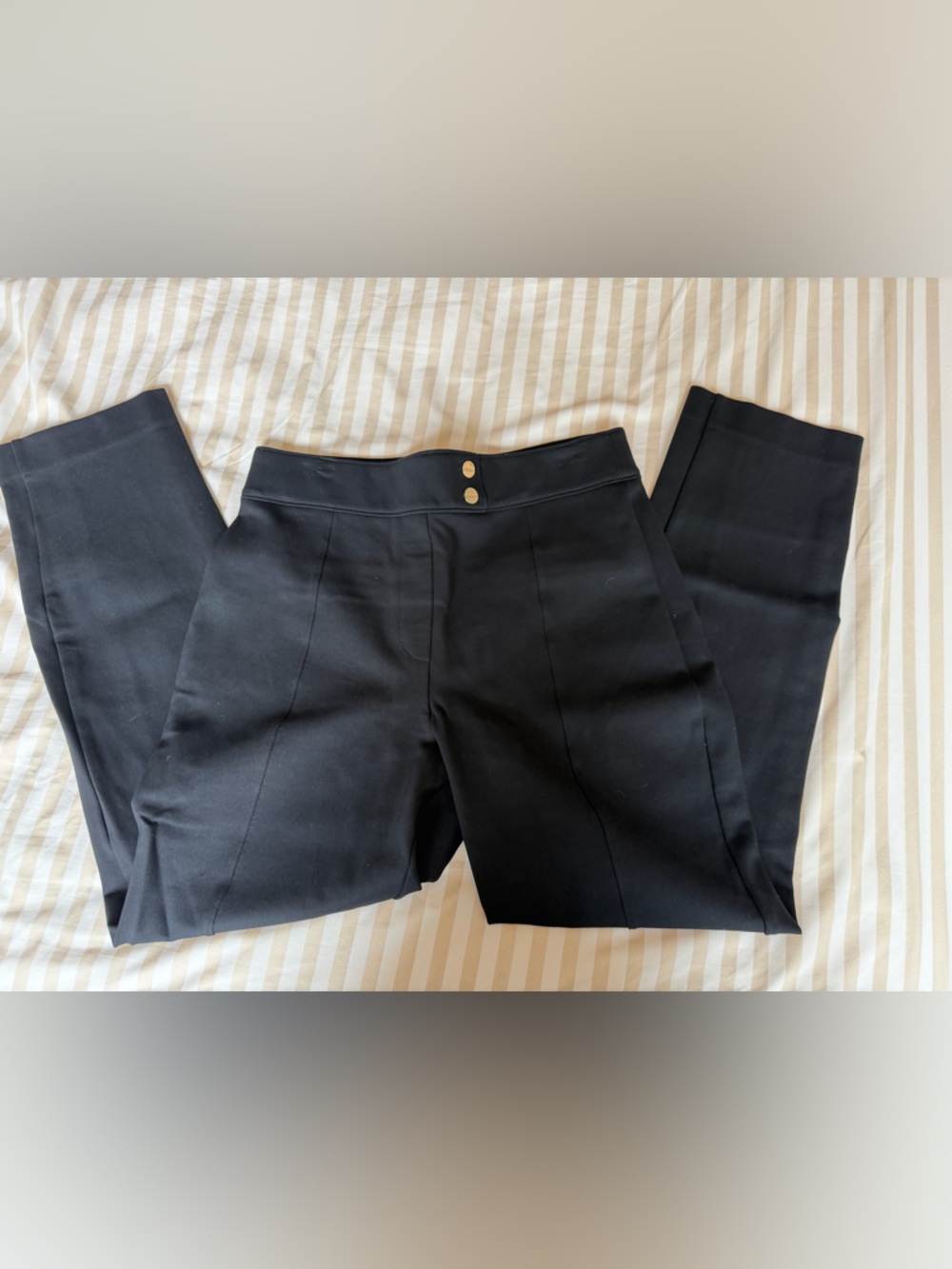 SPANX High-Waist Ponte Leggings with Gold Buttons